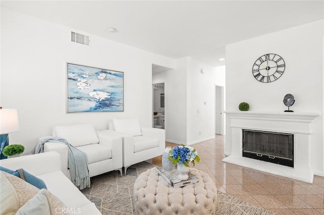 2811 Westbourne Pl, Rowland Heights, CA 91748 - living room featuring baseboards, visible vents, a glass covered fireplace, and recessed lighting
