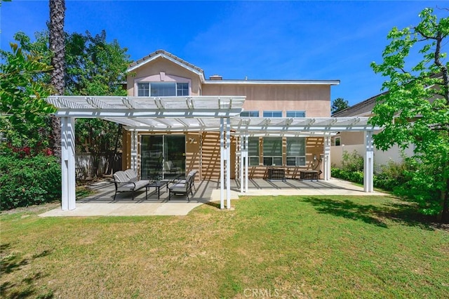 2811 Westbourne Pl, Rowland Heights, CA 91748 - rear view of property featuring an outdoor living space, a pergola, a yard, and a patio area