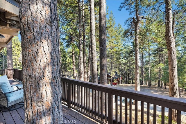 view of wooden deck