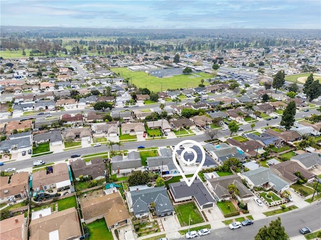 bird's eye view featuring a residential view