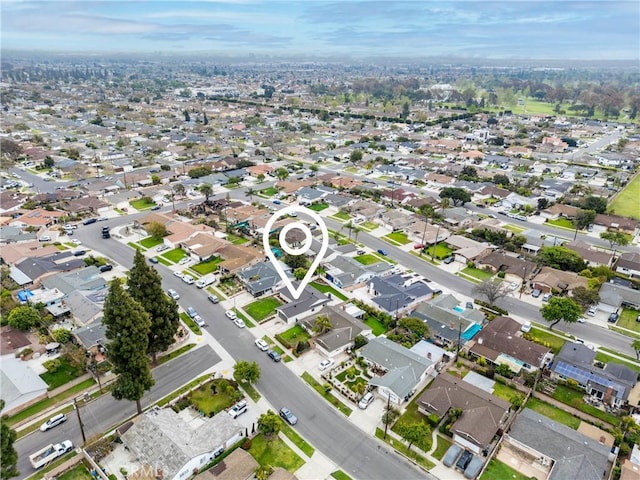 drone / aerial view featuring a residential view