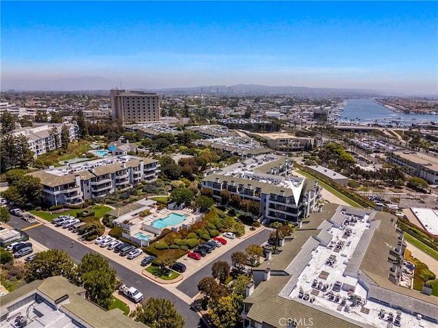 230 Lille Ln Unit 214, Newport Beach, CA 92663 - bird's eye view featuring a water view and a view of city