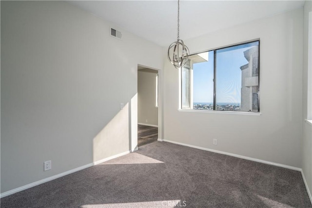 230 Lille Ln Unit 214, Newport Beach, CA 92663 - carpeted spare room featuring a chandelier and baseboards