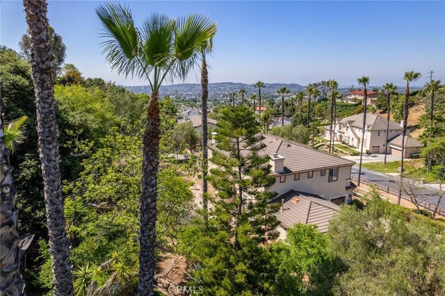 aerial view featuring a residential view