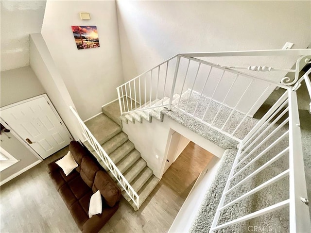 1078 W King St, Banning, CA 92220 - staircase with wood finished floors