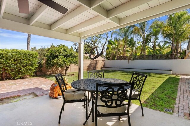 2343 E Athens Ave, Orange, CA 92867 - view of patio / terrace featuring a fenced backyard and outdoor dining space