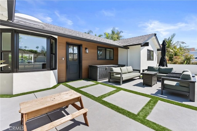 2343 E Athens Ave, Orange, CA 92867 - rear view of house featuring an outdoor living space and a patio