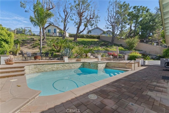 3381 Deaver Dr, Corona, CA 92882 - outdoor pool featuring a fenced backyard and a patio