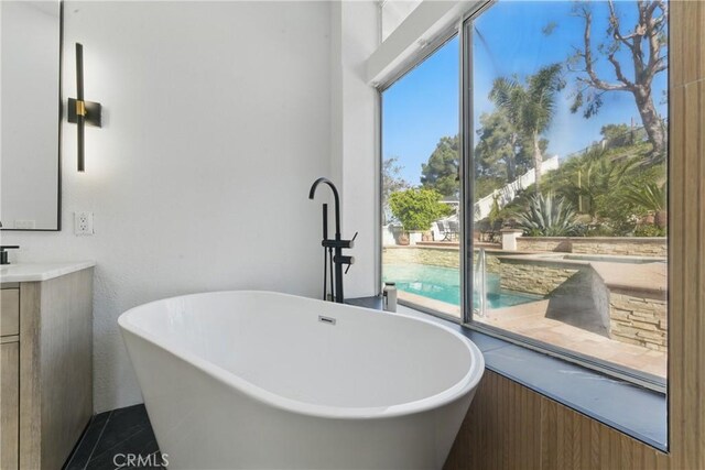 3381 Deaver Dr, Corona, CA 92882 - full bath with a freestanding tub and vanity