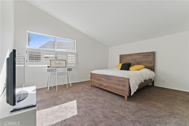 3381 Deaver Dr, Corona, CA 92882 - bedroom with lofted ceiling, carpet floors, and baseboards