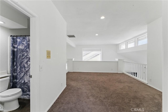 3381 Deaver Dr, Corona, CA 92882 - additional living space with carpet flooring, visible vents, and recessed lighting