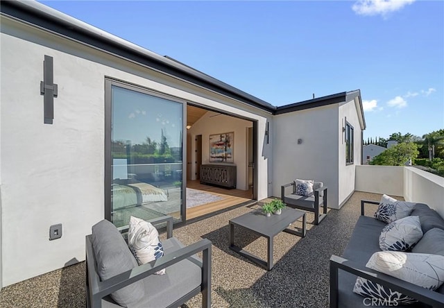 view of patio / terrace with an outdoor living space