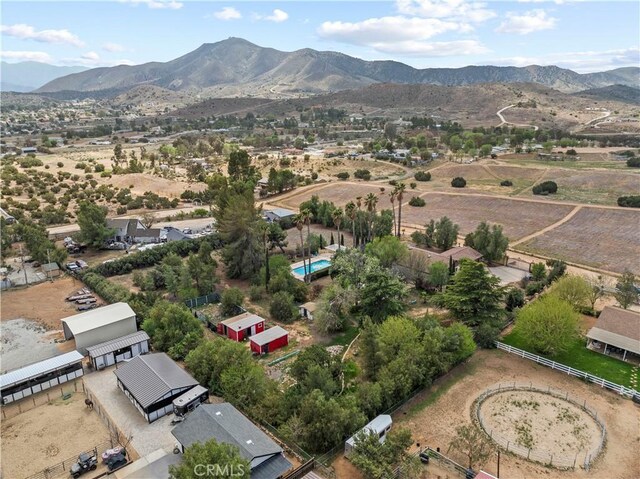 aerial view featuring a mountain view