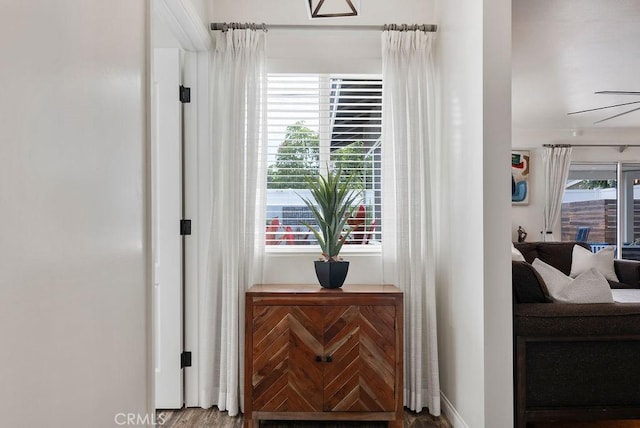 corridor with baseboards