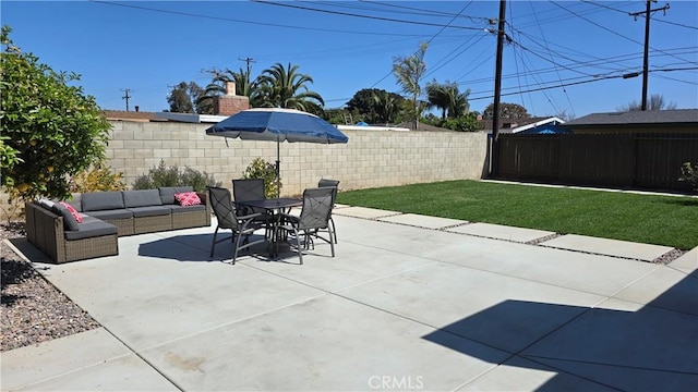 2108 Raleigh Ave, Costa Mesa, CA 92627 - view of patio / terrace with an outdoor living space and outdoor dining space