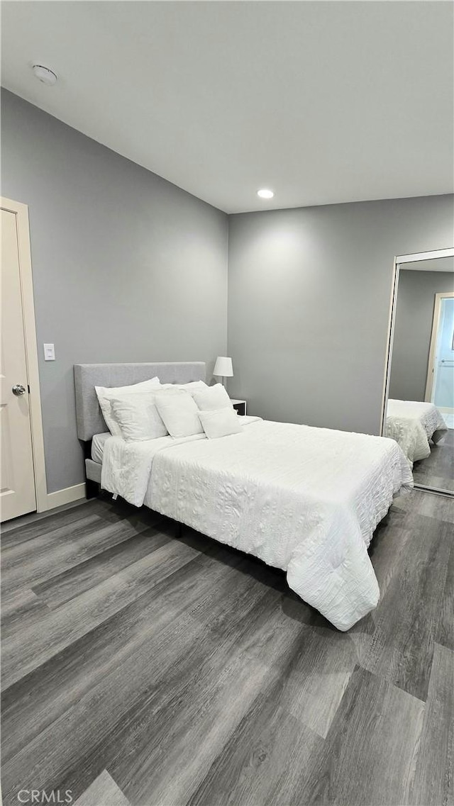 2108 Raleigh Ave, Costa Mesa, CA 92627 - bedroom featuring wood finished floors, recessed lighting, and baseboards