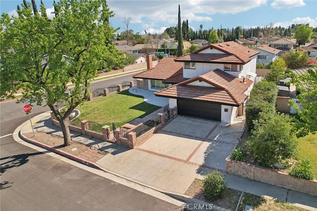 bird's eye view featuring a residential view