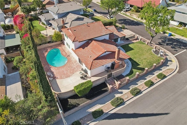 drone / aerial view featuring a residential view