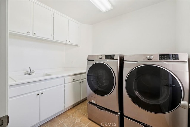 1732 Gamble Ln, Escondido, CA 92029 - washroom with washing machine and dryer and cabinet space