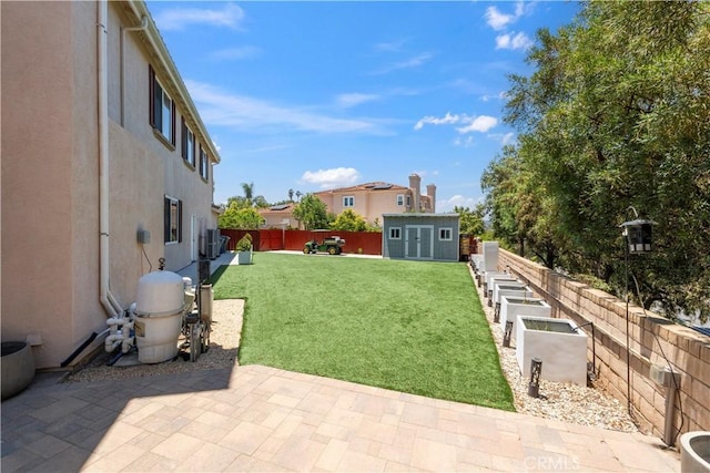 1732 Gamble Ln, Escondido, CA 92029 - fenced backyard with a storage shed and a patio