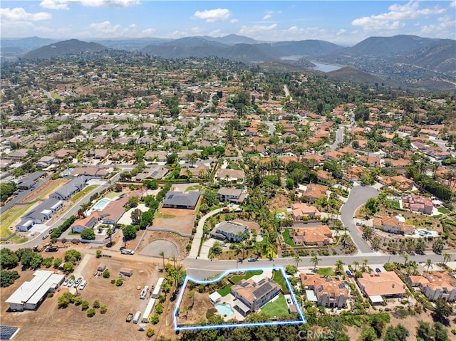 1732 Gamble Ln, Escondido, CA 92029 - aerial view of residential area featuring a mountain backdrop