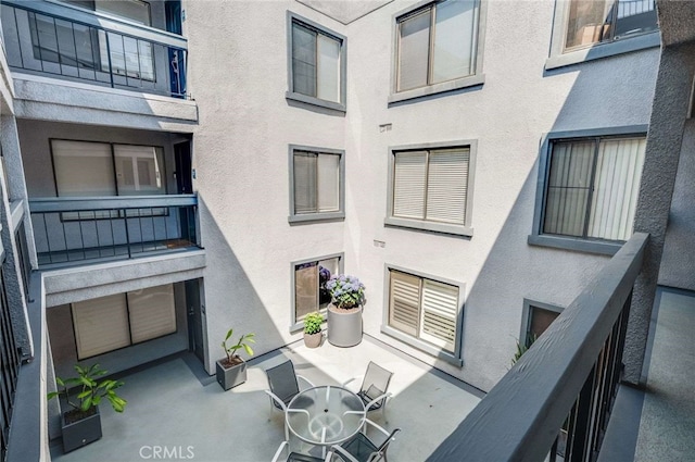 balcony featuring a patio