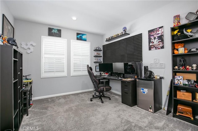 6335 Oldfield St, Lancaster, CA 93536 - office area featuring carpet flooring and baseboards