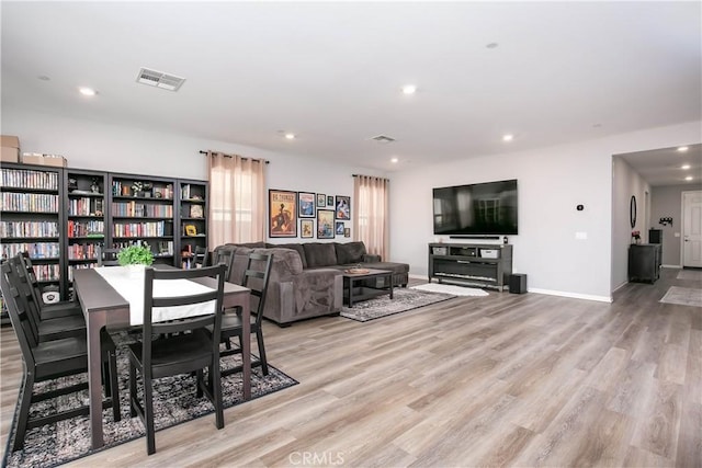 6335 Oldfield St, Lancaster, CA 93536 - dining space featuring light wood-type flooring and recessed lighting