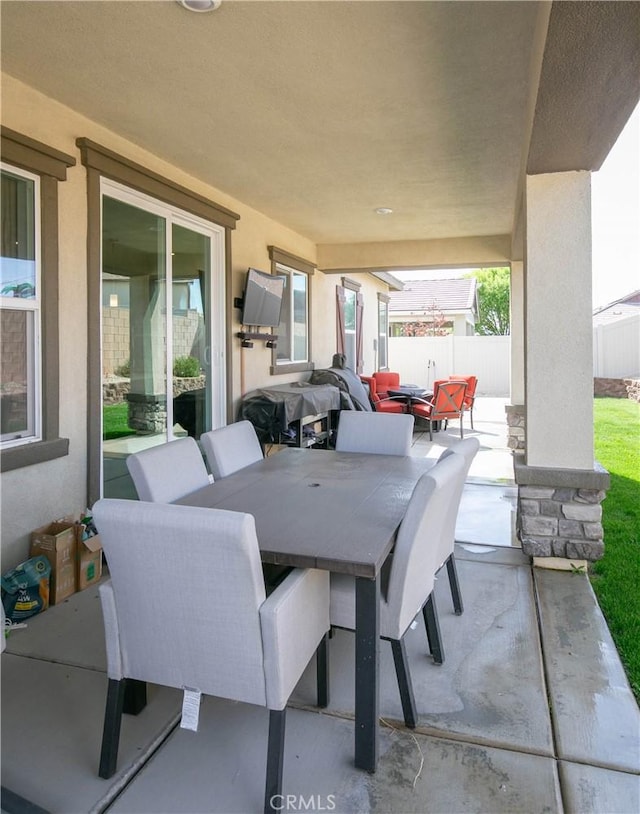 6335 Oldfield St, Lancaster, CA 93536 - view of patio featuring outdoor dining area
