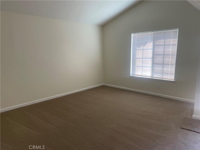 8772 Mignonette St, Rancho Cucamonga, CA 91701 - carpeted spare room featuring lofted ceiling and baseboards