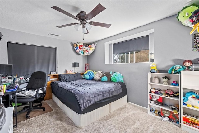28863 Capano Bay Ct, Menifee, CA 92584 - carpeted bedroom with ceiling fan and a desk