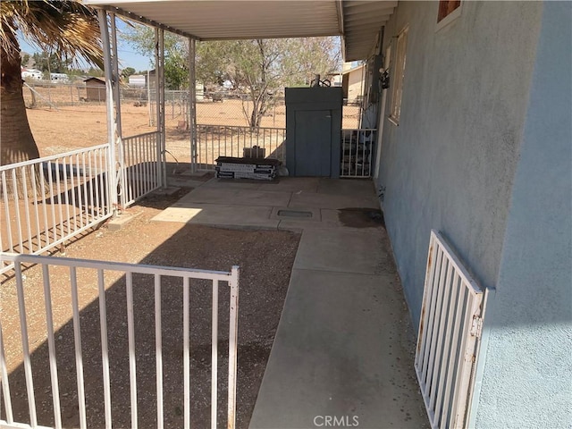 view of patio with fence