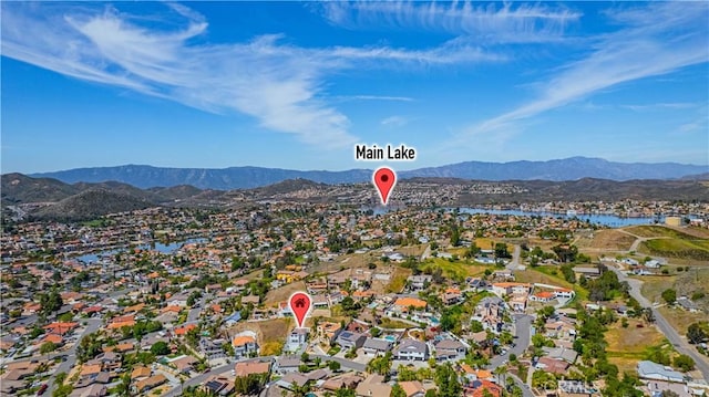 29847 Smugglers Point Dr, Canyon Lake, CA 92587 - view of property location featuring a water and mountain view and nearby suburban area