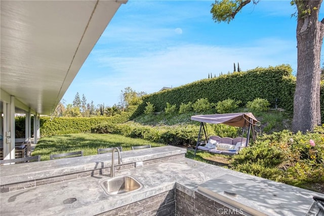 7293 Cirrus Way, West Hills, CA 91307 - view of patio / terrace featuring a sink