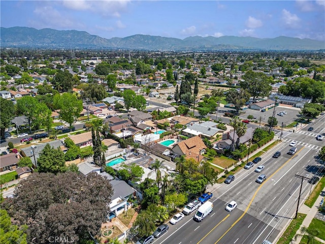 15023 Devonshire St, Mission Hills San Fernando, CA 91345 - drone / aerial view with a mountain view and a residential view