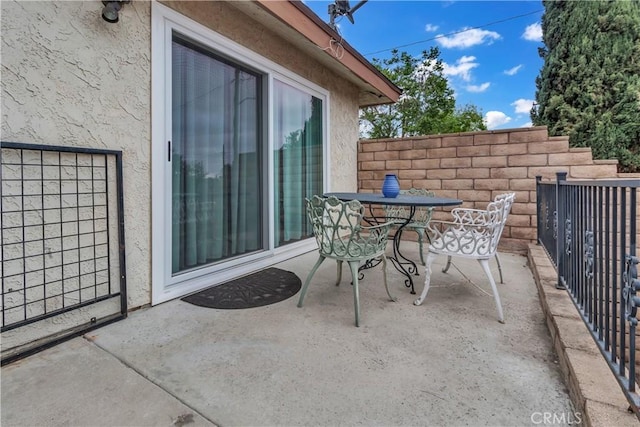 view of patio / terrace featuring outdoor dining area