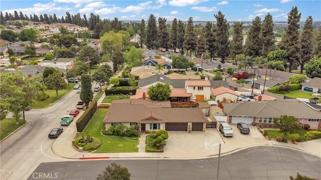 drone / aerial view featuring a residential view