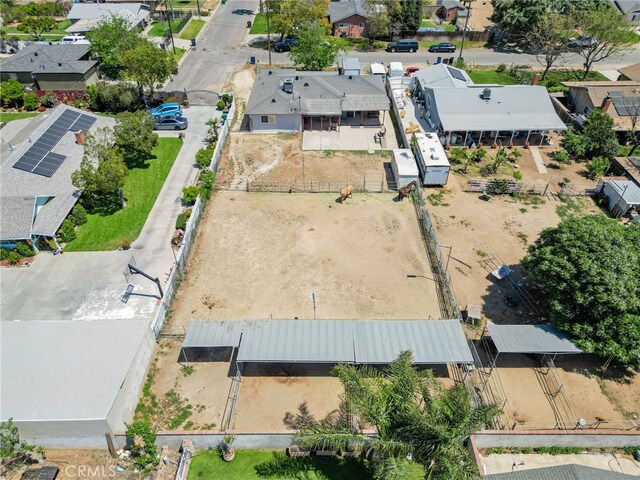 aerial view featuring a residential view