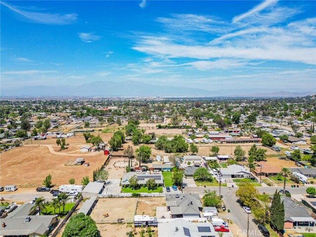 aerial view with a residential view and a mountain view