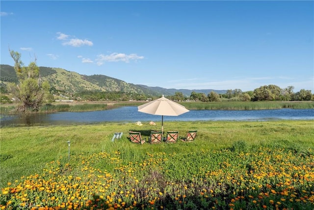 water view featuring a mountain view