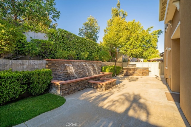view of patio / terrace with a fenced backyard