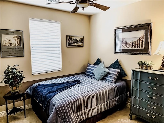 5206 Village Green Ln, Bakersfield, CA 93306 - bedroom with carpet and ceiling fan