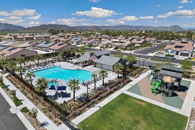 5085 Hoss Cir, Hemet, CA 92545 - aerial perspective of suburban area with mountains