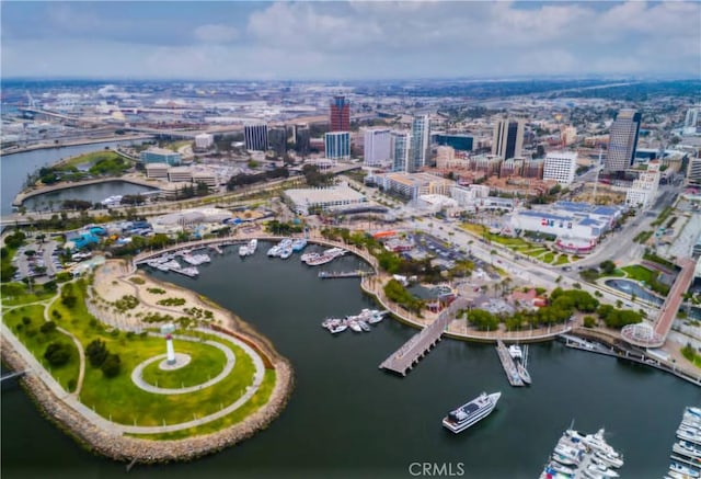 524 Walnut Ave, Long Beach, CA 90802 - drone / aerial view with a city view and a water view