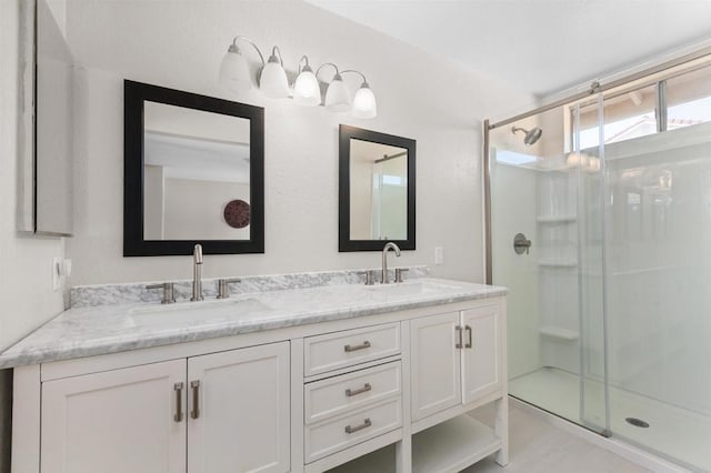 10954 Cool Lake Ter, San Diego, CA 92128 - bathroom with a sink and a shower stall