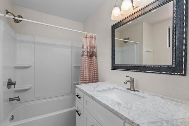 10954 Cool Lake Ter, San Diego, CA 92128 - full bathroom featuring shower / bath combo with shower curtain and vanity