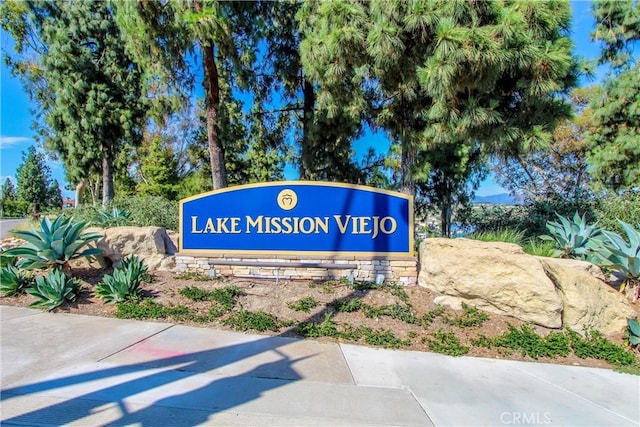 view of community sign