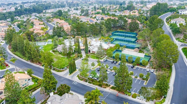 bird's eye view with a residential view