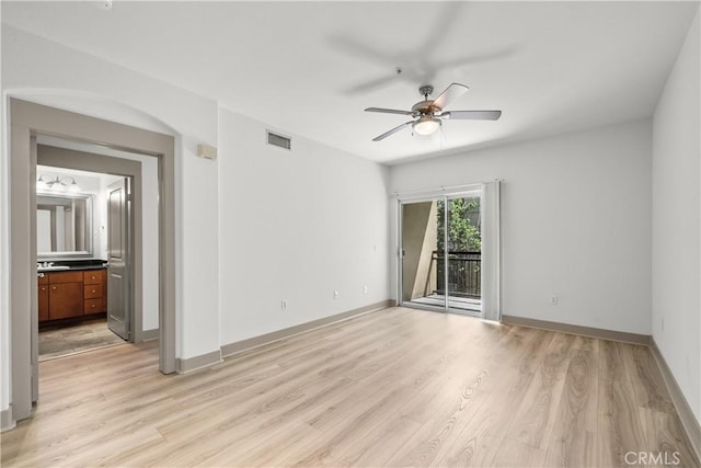 24535 Town Center Dr Unit 6309, Valencia, CA 91355 - unfurnished room featuring ceiling fan, light wood-type flooring, and baseboards