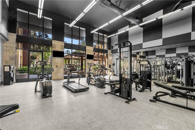 24535 Town Center Dr Unit 6309, Valencia, CA 91355 - workout area featuring a high ceiling